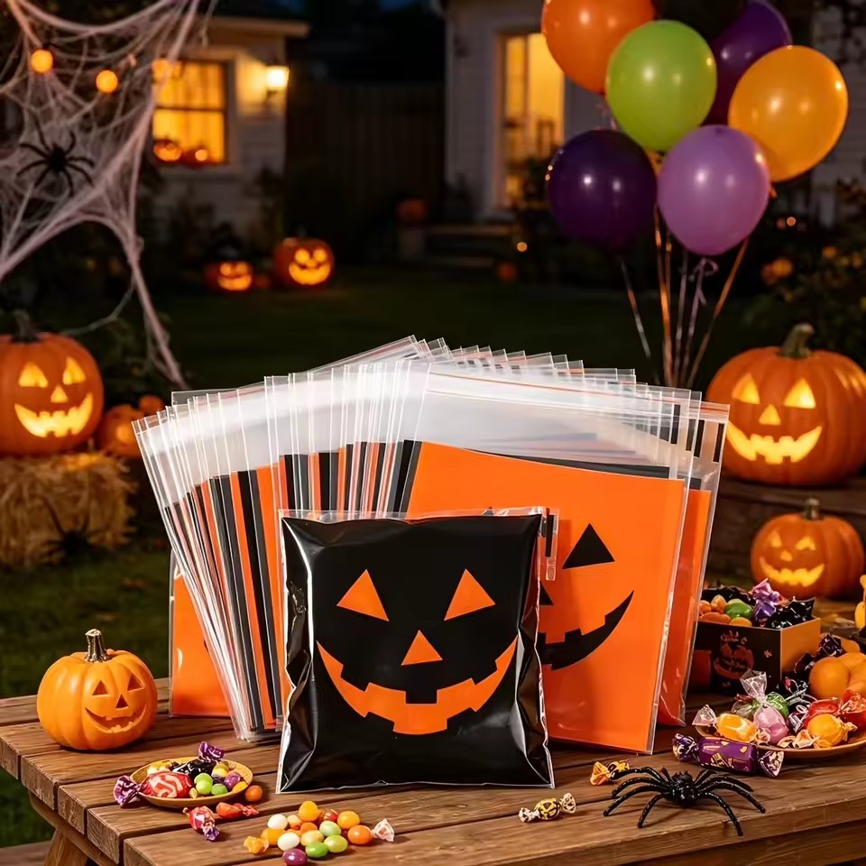 Food Snacks That Are Black - 50/100pcs Halloween Black Orange Evil Pumpkin