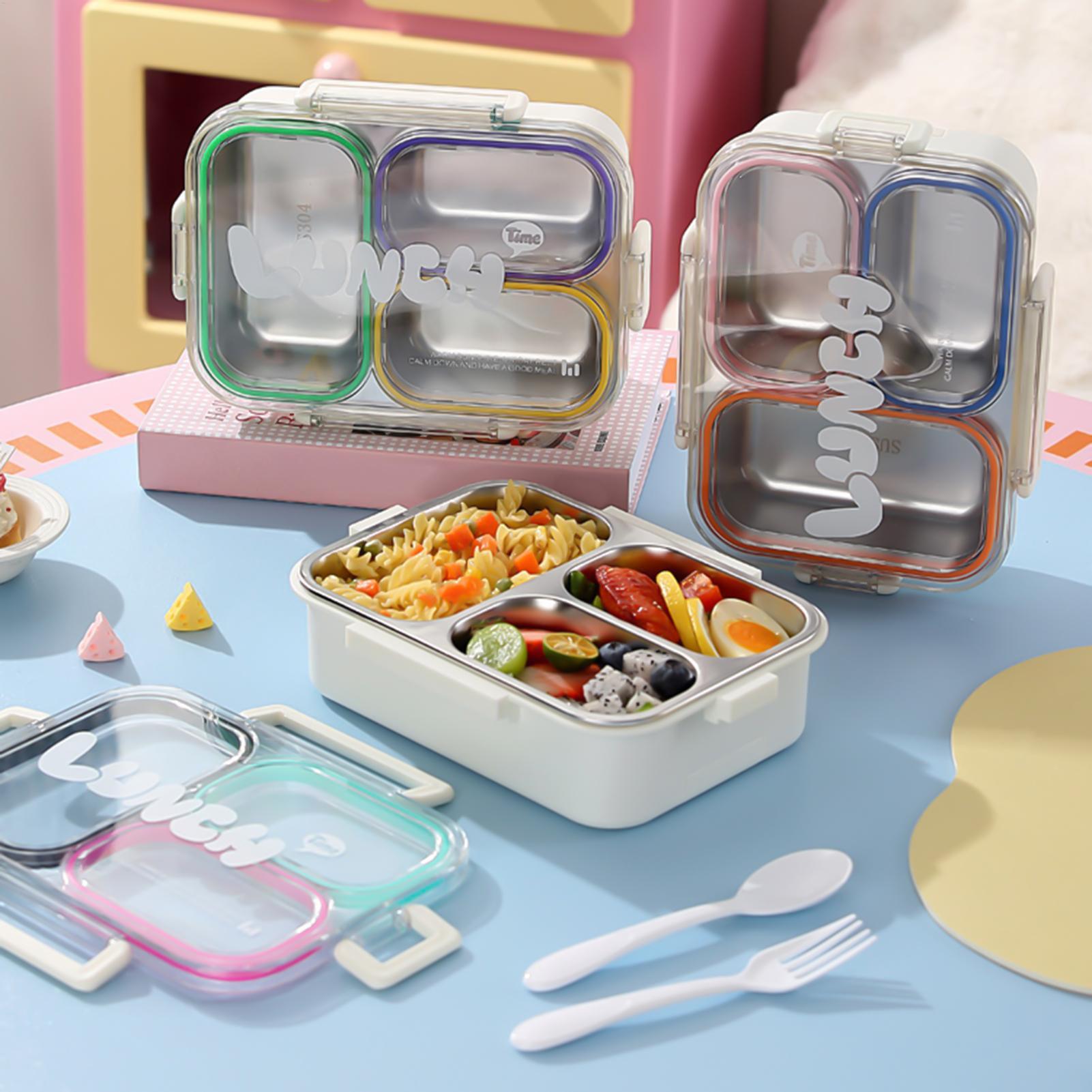 Food Snacks Wholesale - Stainless Steel Lunch Box Divided Leak-proof