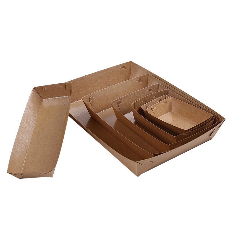 Food Snacks For School - 10/30/50pcs Kraft Paper Disposable Coated Boat