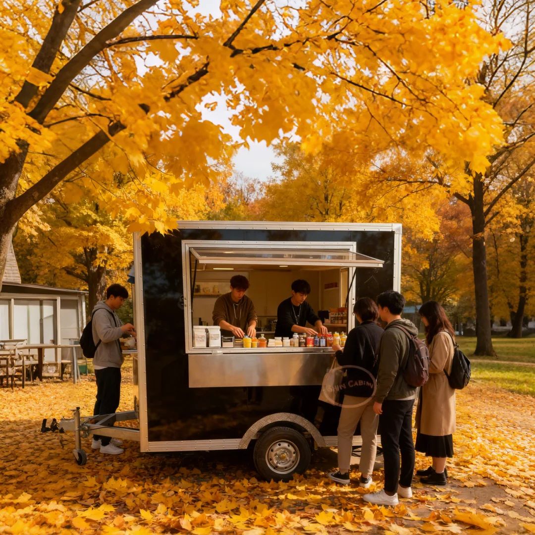 Food Snacks That Are Black - Black Stylish Multi-functional Outdoor Food Trailer