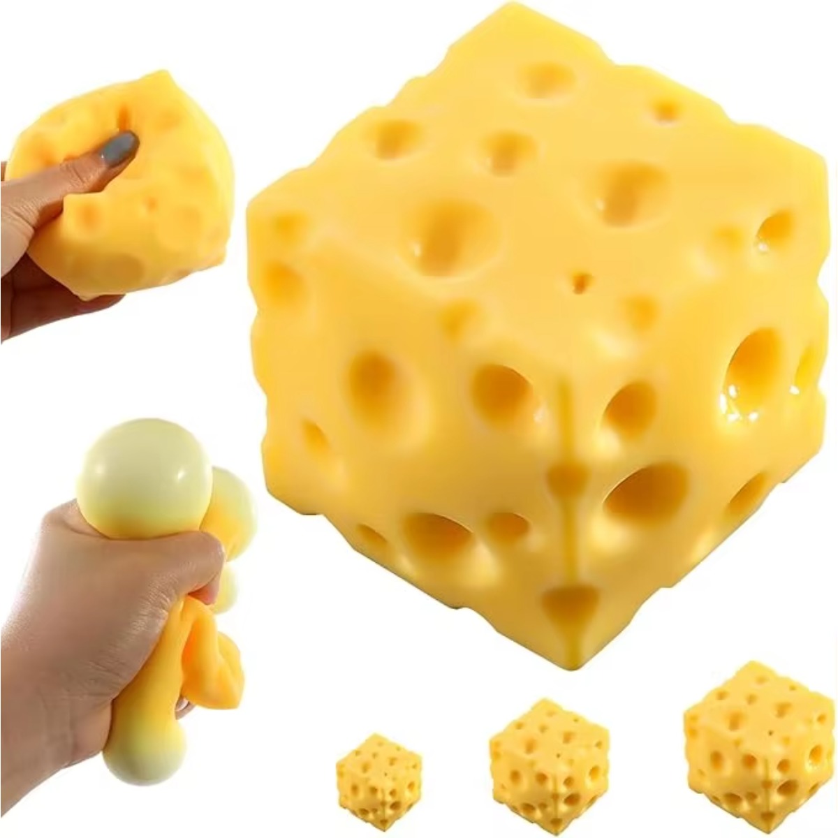 Food & Snacks Coloring Book Bold & Easy - Cheese Stress Ball Squishy Toy Soft