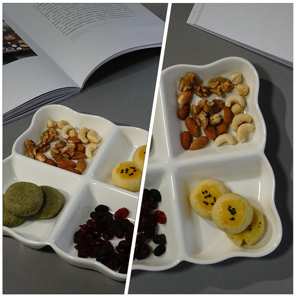 4-Compartment Ceramic Snack Di - Food In Japanese Snacks ulasan dan harga