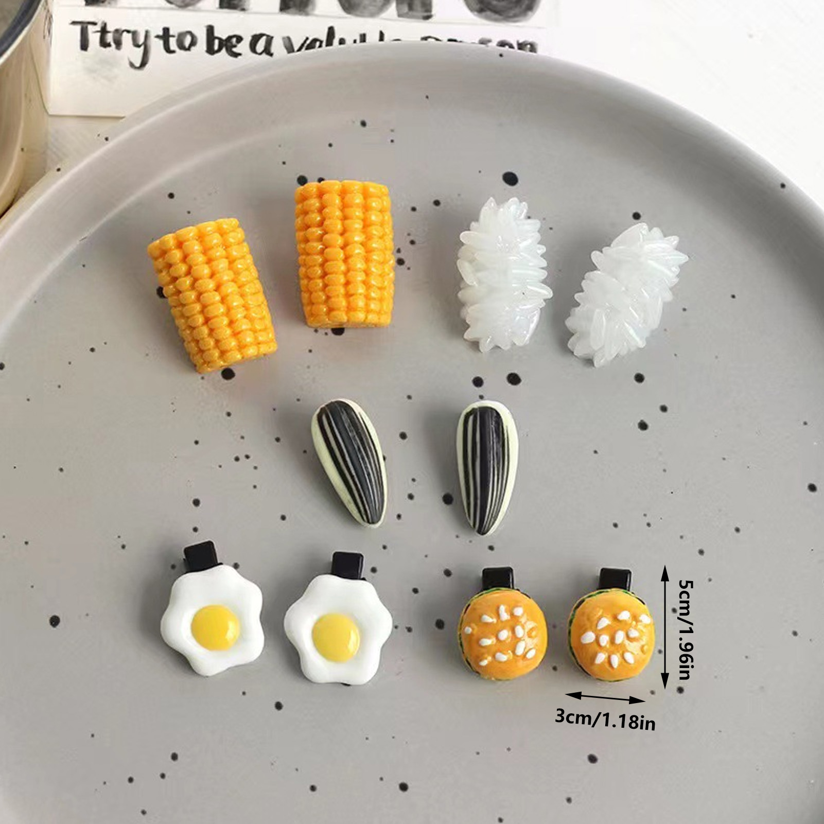 Mini Food Hair Clips Set Reali - Food Snacks Wholesale ulasan dan harga