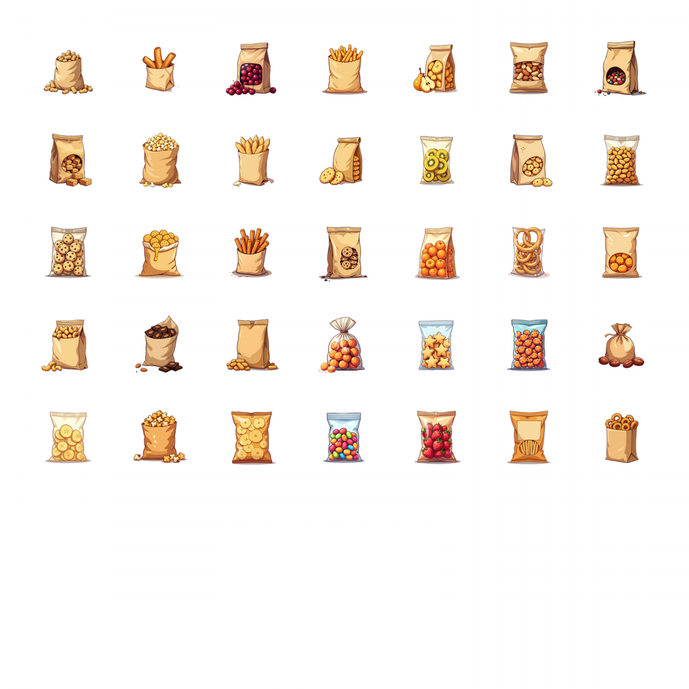 35pcs-100pcs Decals  crunchy S - Snacks Food Labels ulasan dan harga