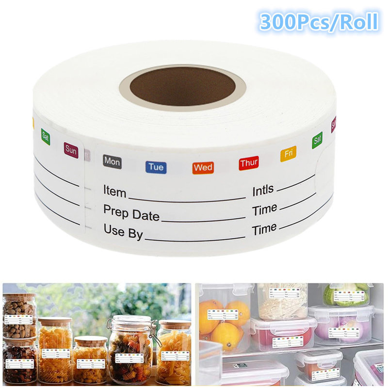 300Pcs/Roll Kitchen Date Food  - Snacks Food Labels ulasan dan harga