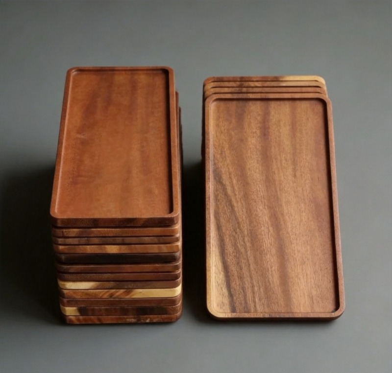Natural Wooden Rectangular Ser - Food Snacks Wholesale ulasan dan harga
