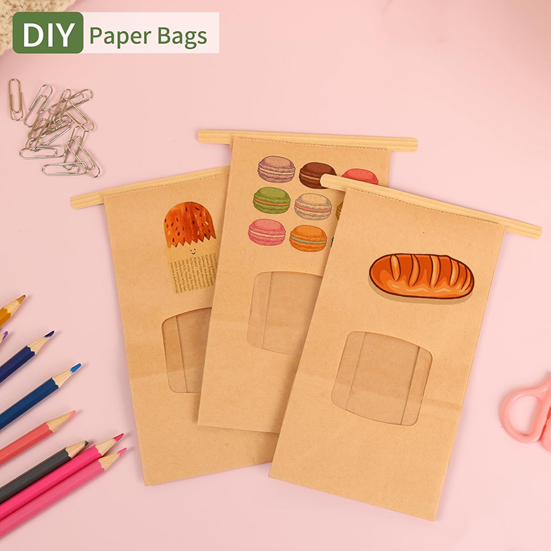 10Pcs Bakery Bags, Window Seal - Food Snacks For School ulasan dan harga