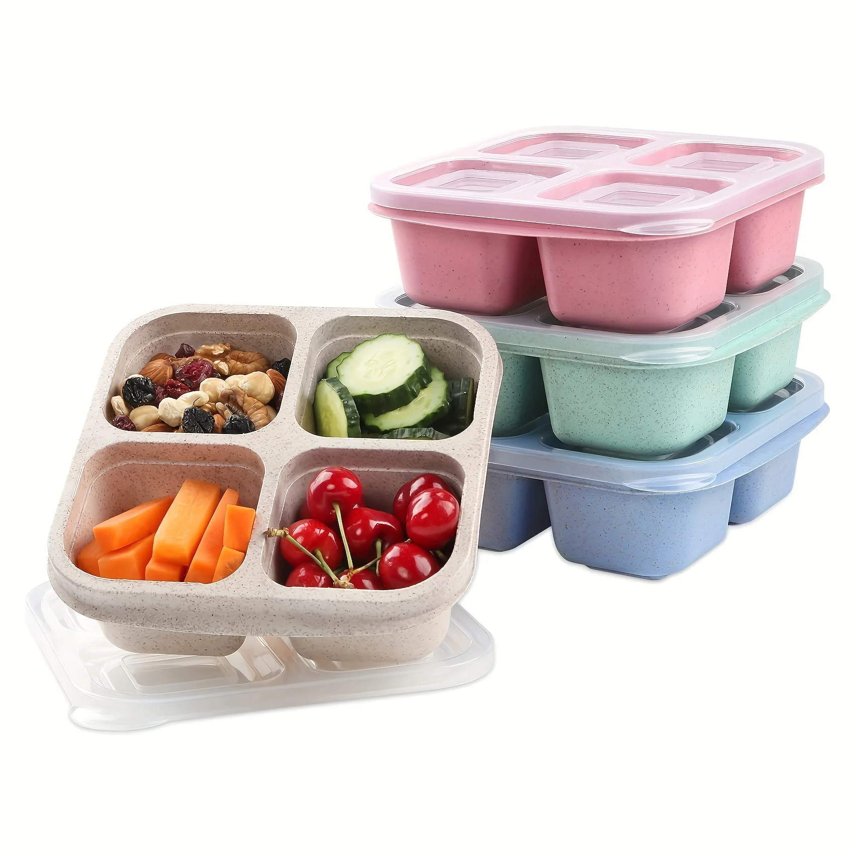 Snack Box with Four Transparen - Food Snacks Wholesale ulasan dan harga