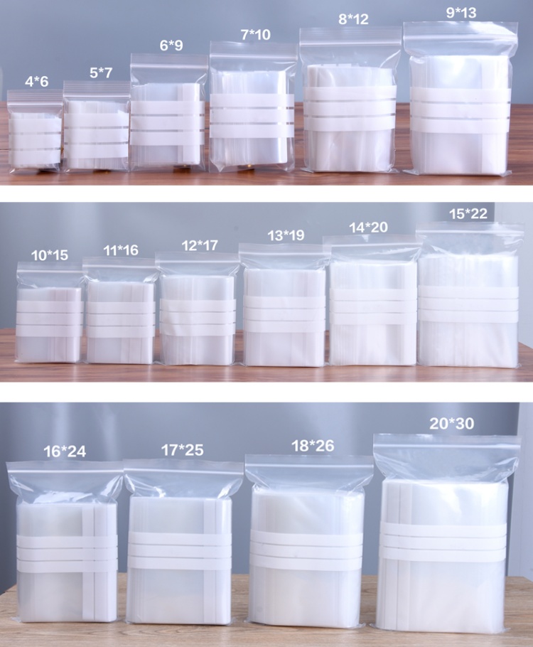 200PCS Clear PE Writing Ziploc - Snacks Food Labels ulasan dan harga