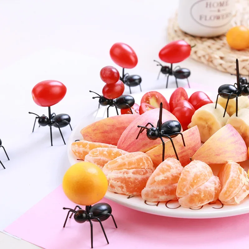 112Pcs/Set Black Ants Toothpic - Food Snacks That Are Black ulasan dan harga