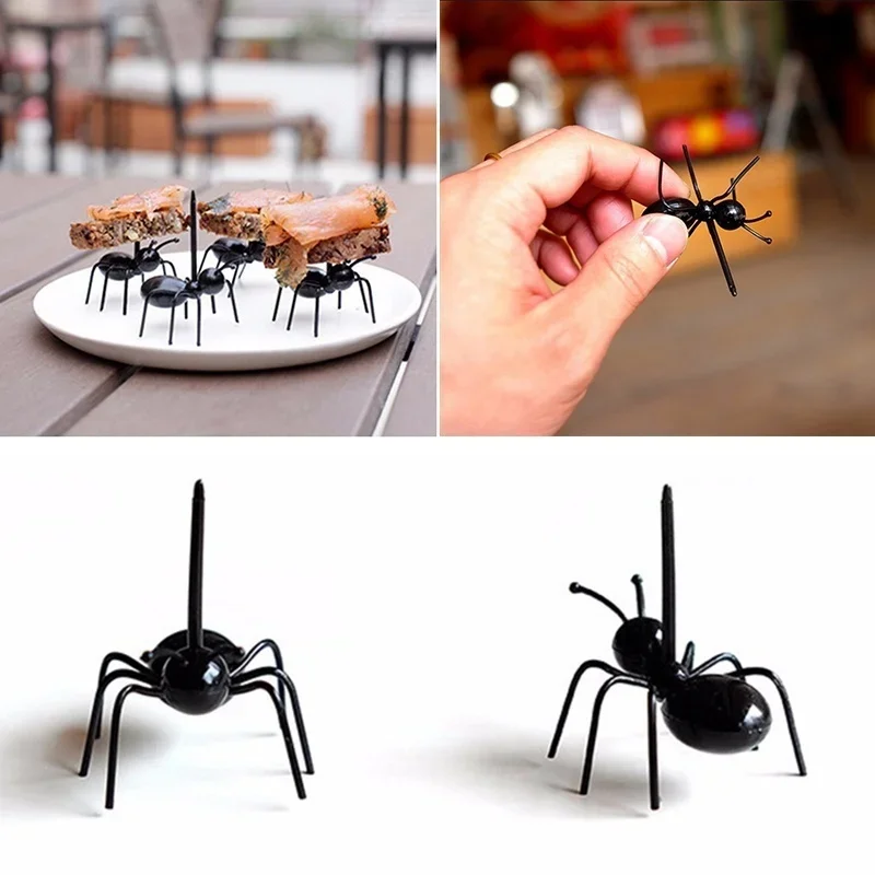112Pcs/Set Black Ants Toothpic - Food Snacks That Are Black ulasan dan harga