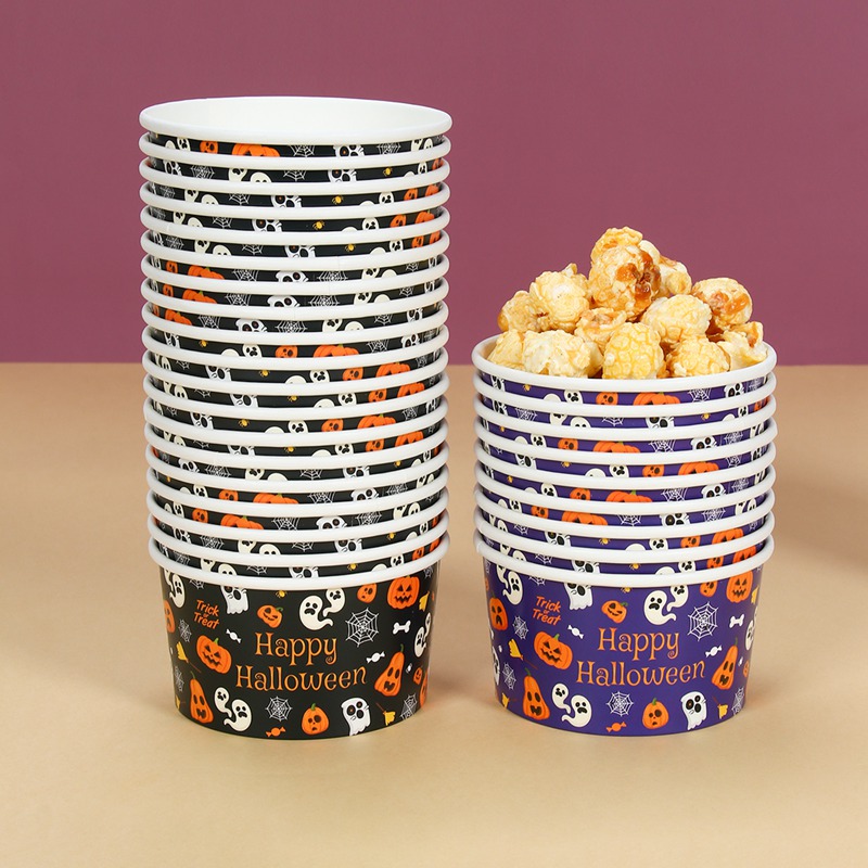 10/30/50Pcs Halloween Paper Bo - Food Snacks That Are Black ulasan dan harga