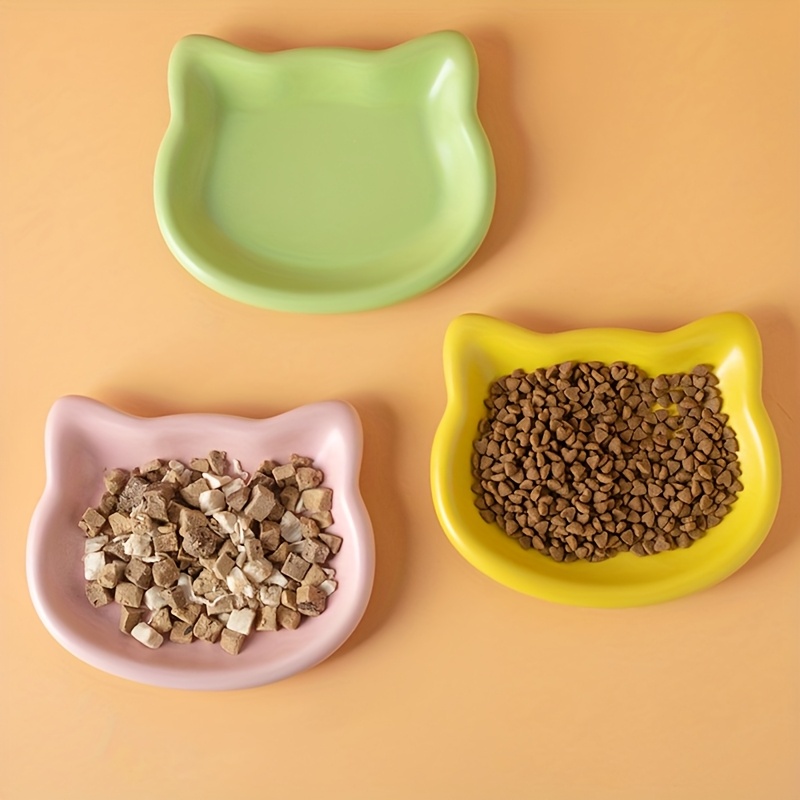 4-Color Pet Bowl Cat Food Dish - Food Snacks That Are Black ulasan dan harga