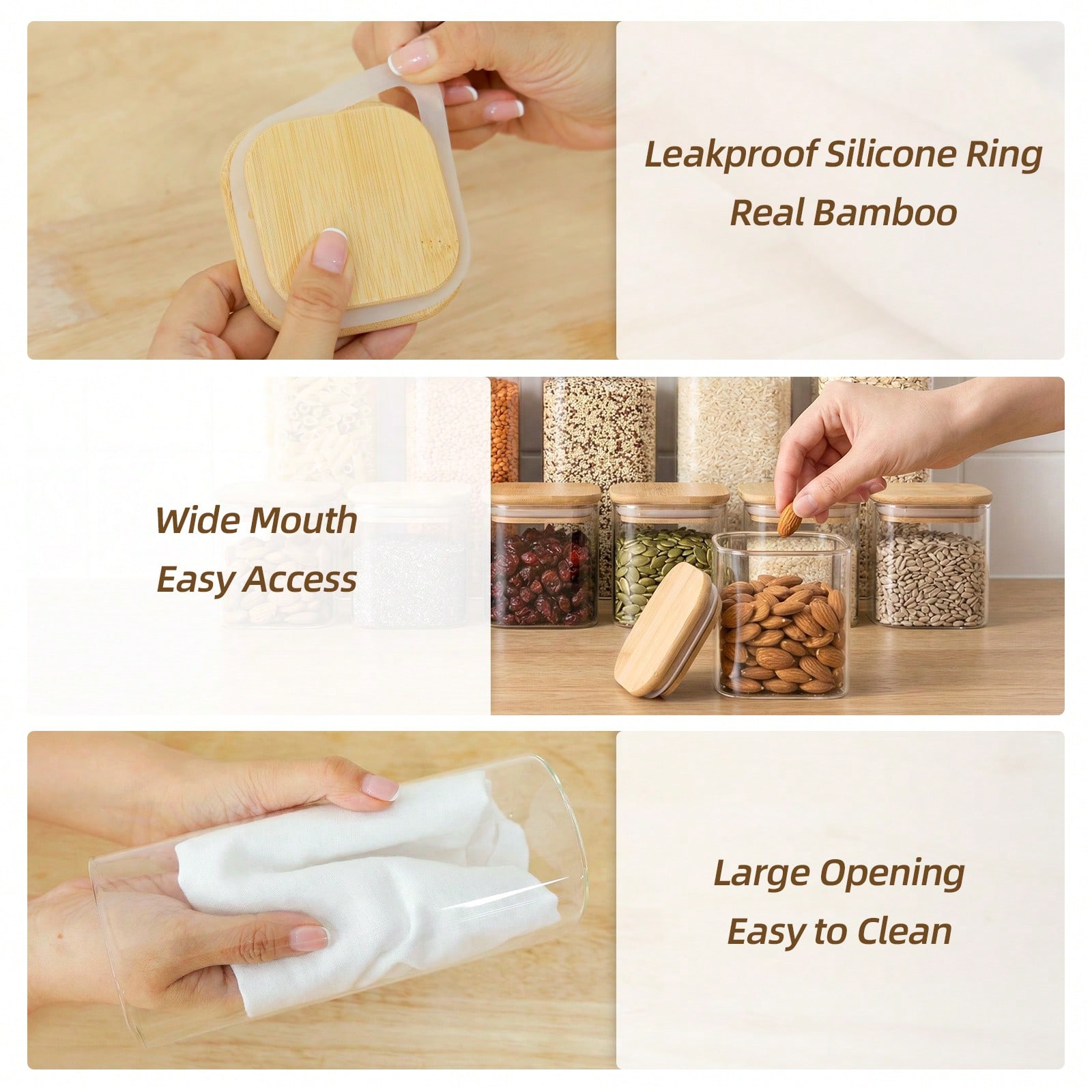 Glass Food Storage Containers  - Snacks Food Labels ulasan dan harga
