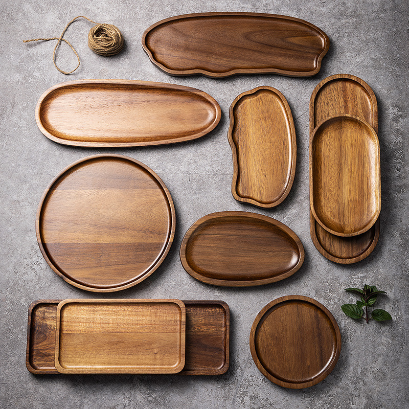 Tableware Solid Wood Food Tray - Food In Japanese Snacks ulasan dan harga