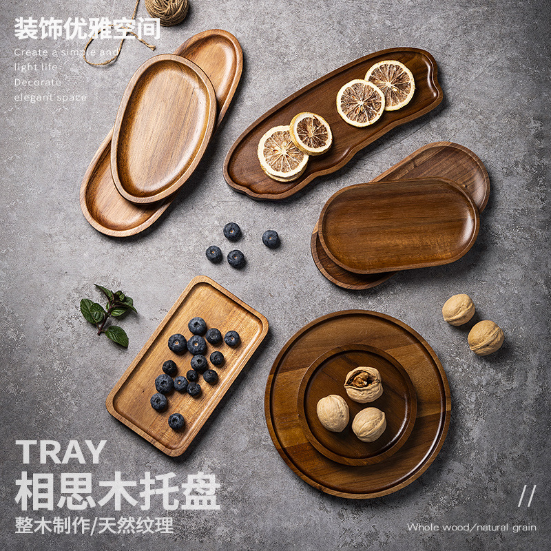 Tableware Solid Wood Food Tray - Food In Japanese Snacks ulasan dan harga