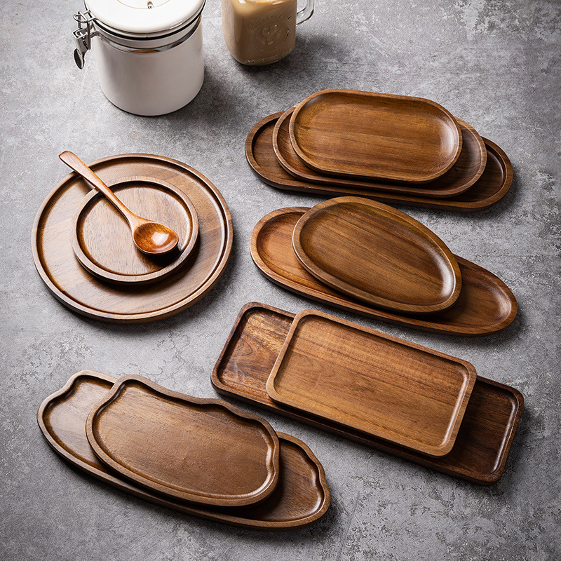 Tableware Solid Wood Food Tray - Food In Japanese Snacks ulasan dan harga