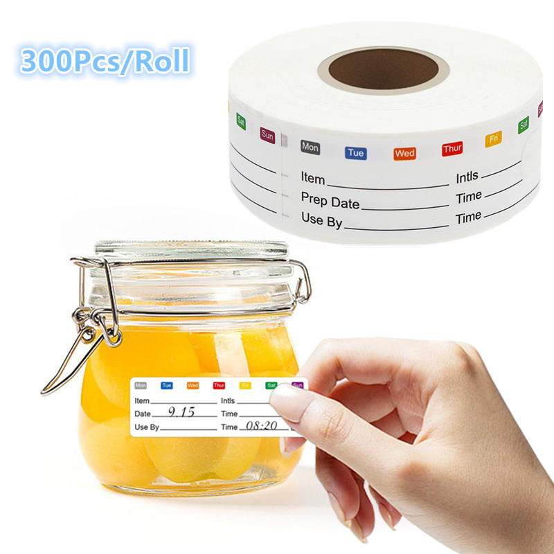 300Pcs/Roll Candy Storage Expi - Snacks Food Labels ulasan dan harga