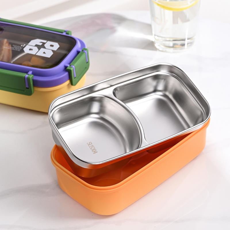 JUSTINLAU 2 Grid Bento Box Sta - Food Snacks Wholesale ulasan dan harga