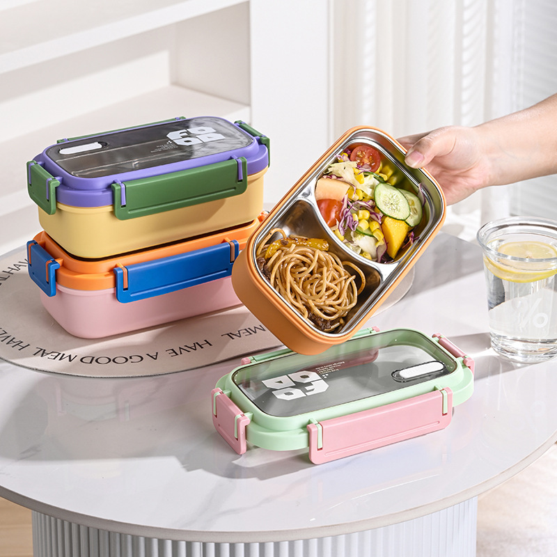 JUSTINLAU 2 Grid Bento Box Sta - Food Snacks Wholesale ulasan dan harga