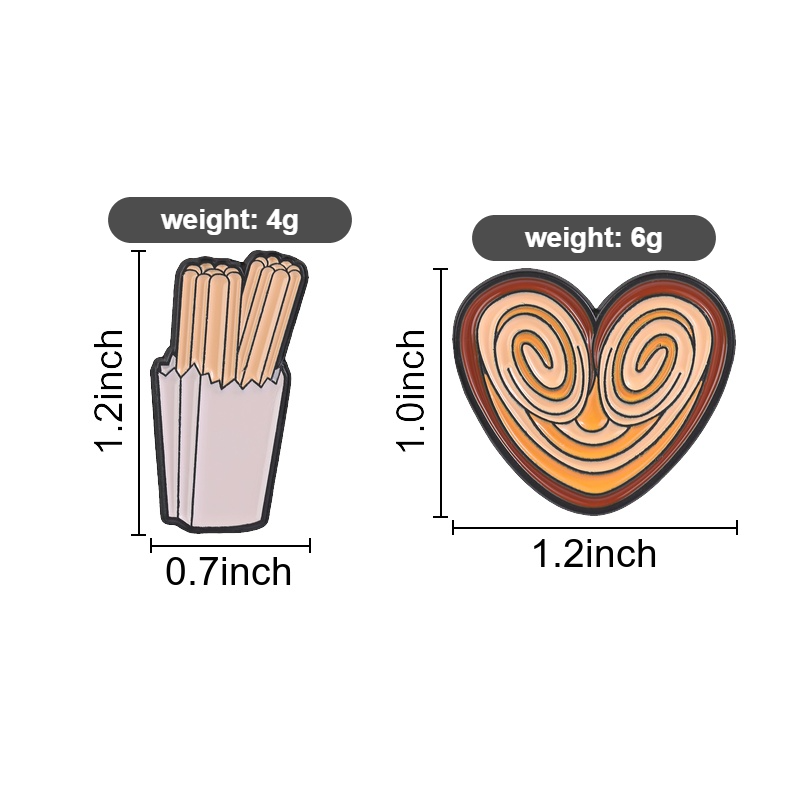 Mexican Churro Palmier Enamel  - Food Snacks In Spanish ulasan dan harga