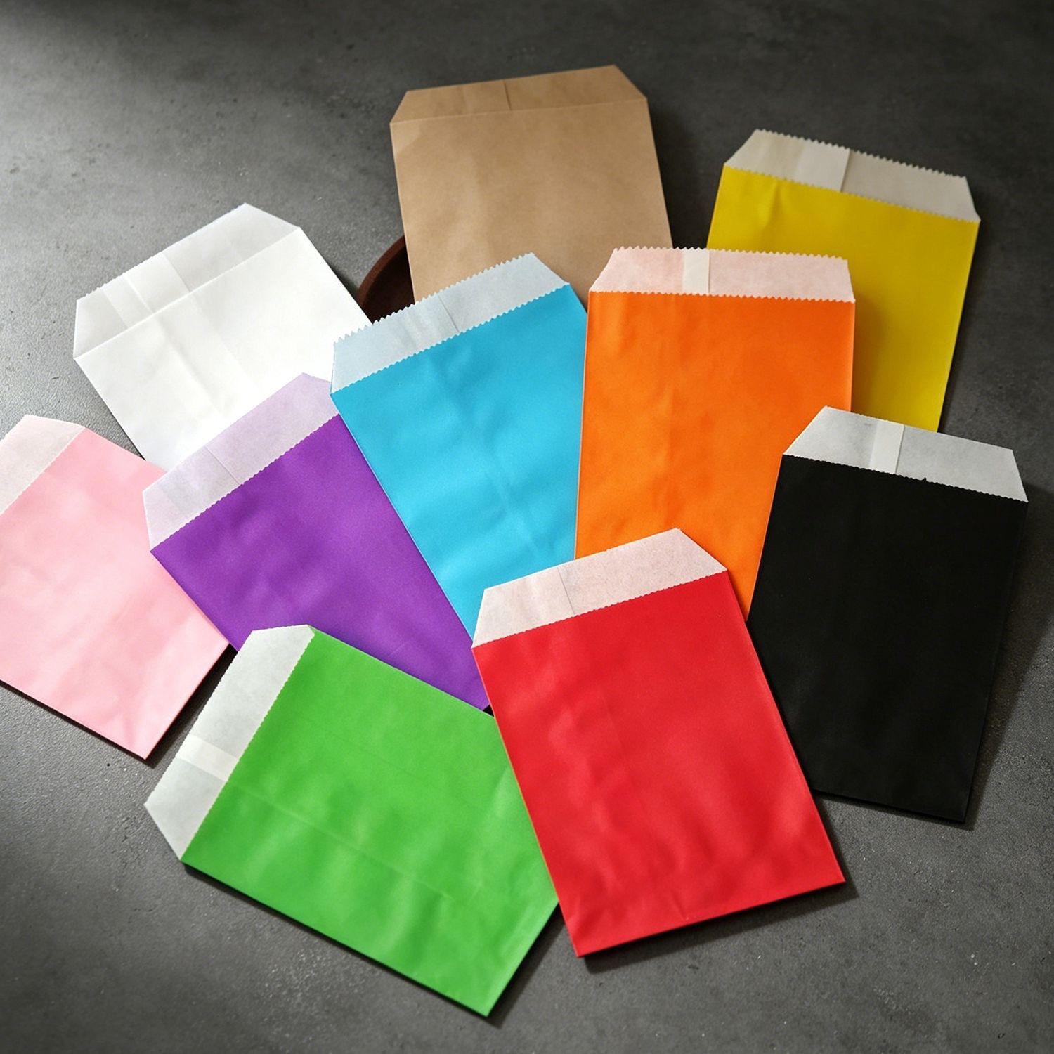 50/100pcs color Gift Kraft Pap - Food Snacks For School ulasan dan harga
