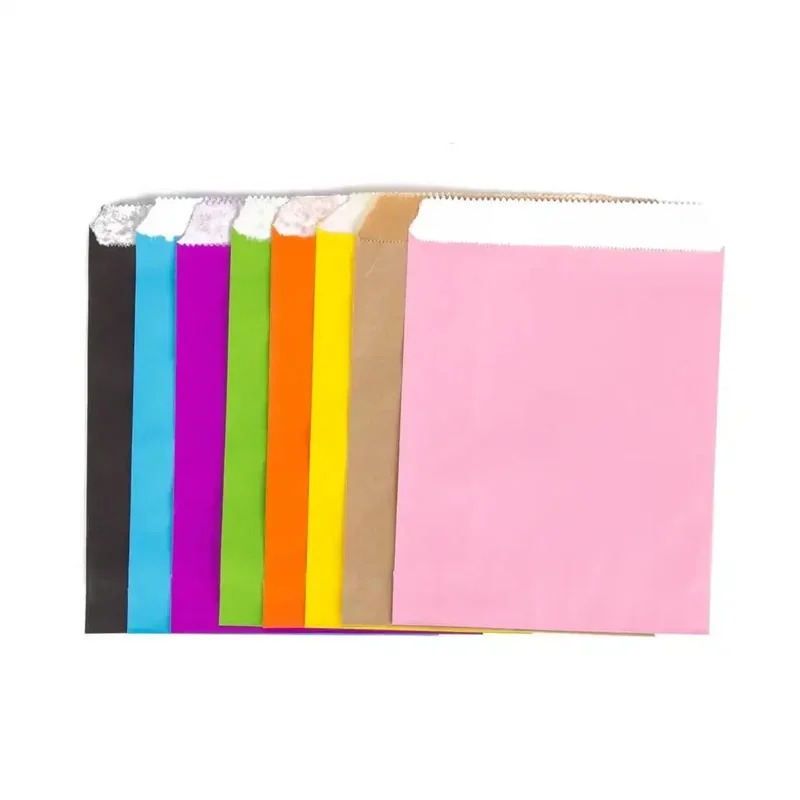 50/100pcs color Gift Kraft Pap - Food Snacks For School ulasan dan harga