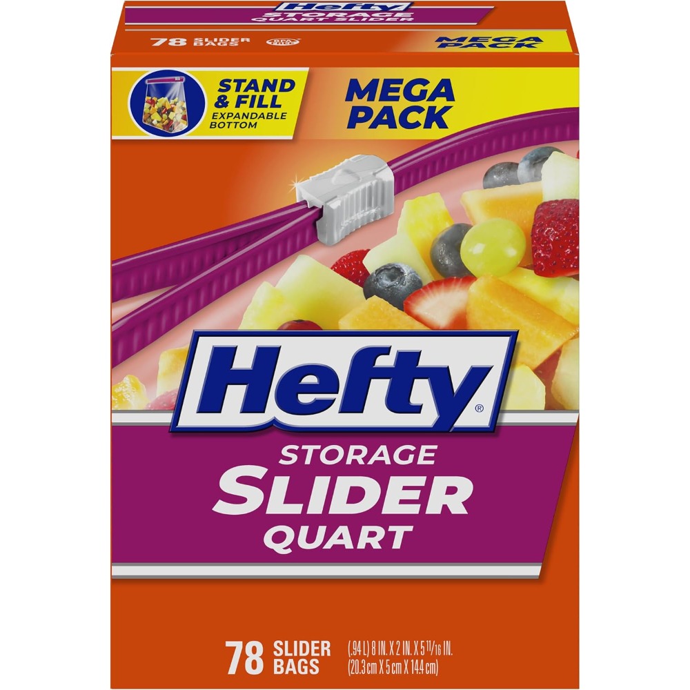 78 Count Quart Slider Storage  - Snacks Food Labels ulasan dan harga