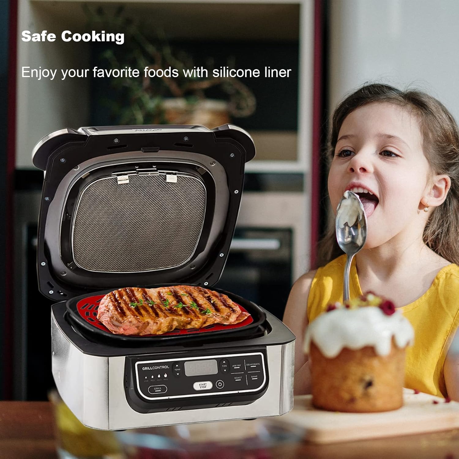 2 PC Reusable Silicone Liner S - Ninja Air Fryer Af300 ulasan dan harga