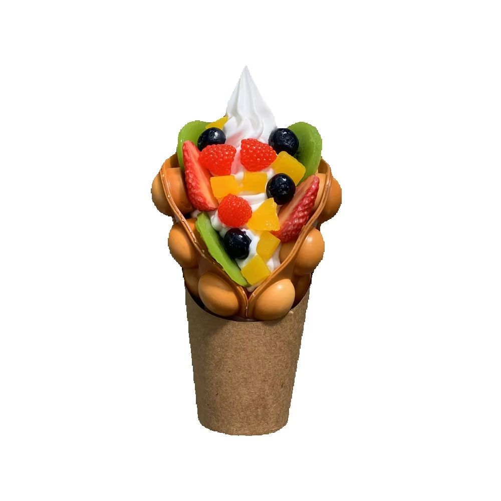 Ice Cream Bubble Waffle Model  - Food Snacks Order ulasan dan harga